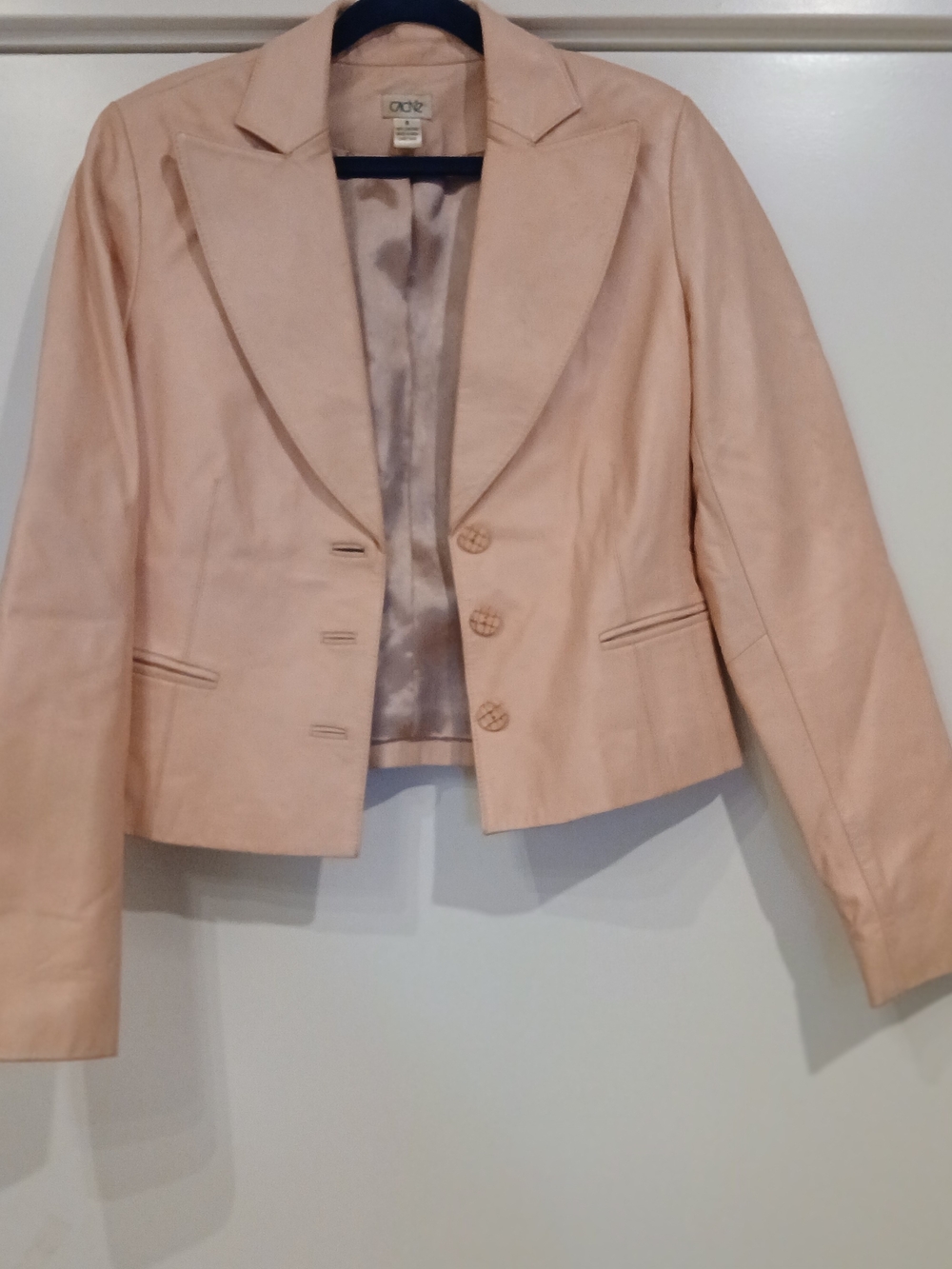 Cache Women's Blush Leather Cropped Jacket